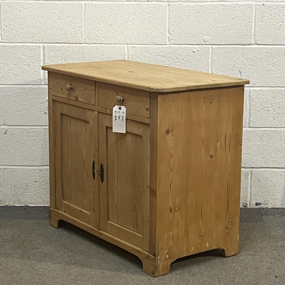 Small Old Pine Dresser Base - Cupboard View II