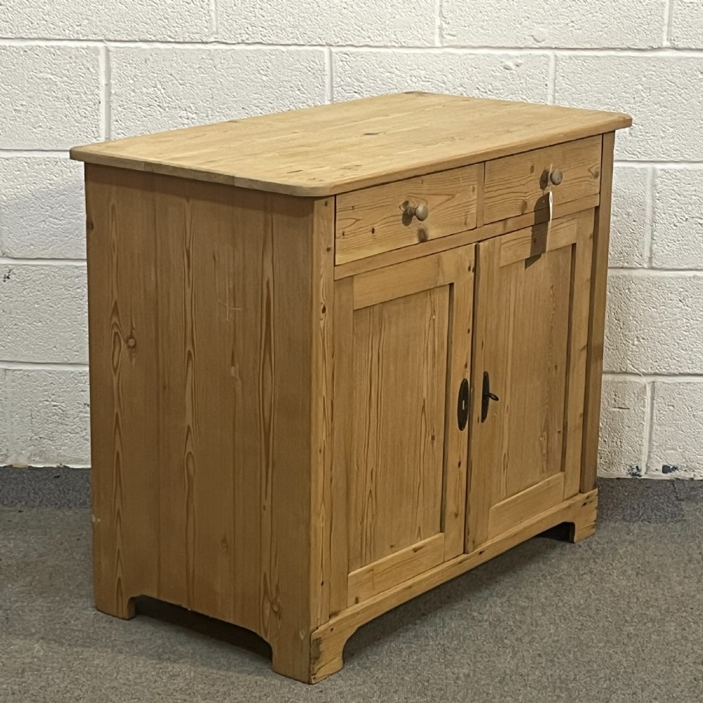Small Old Pine Dresser Base - Cupboard View III