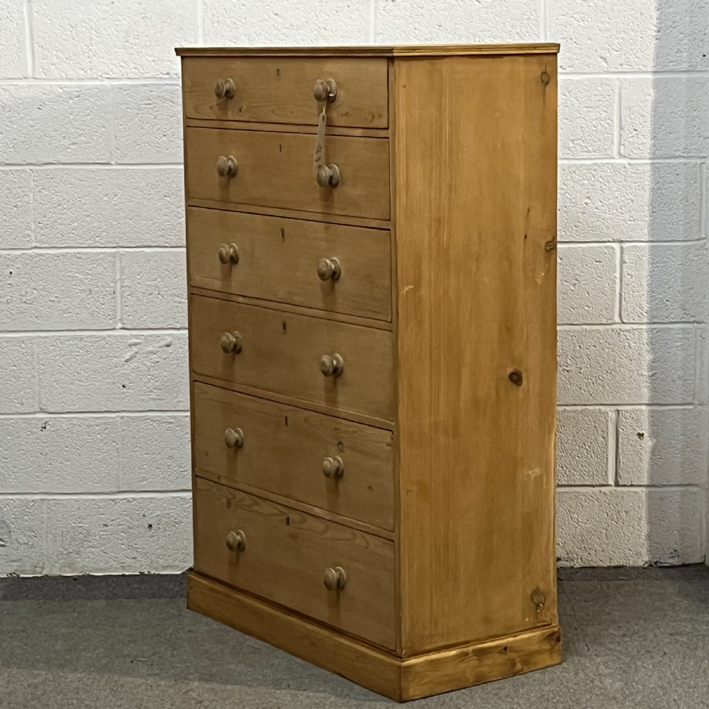 Tall Slim Victorian Chest Of 7 Drawers View II