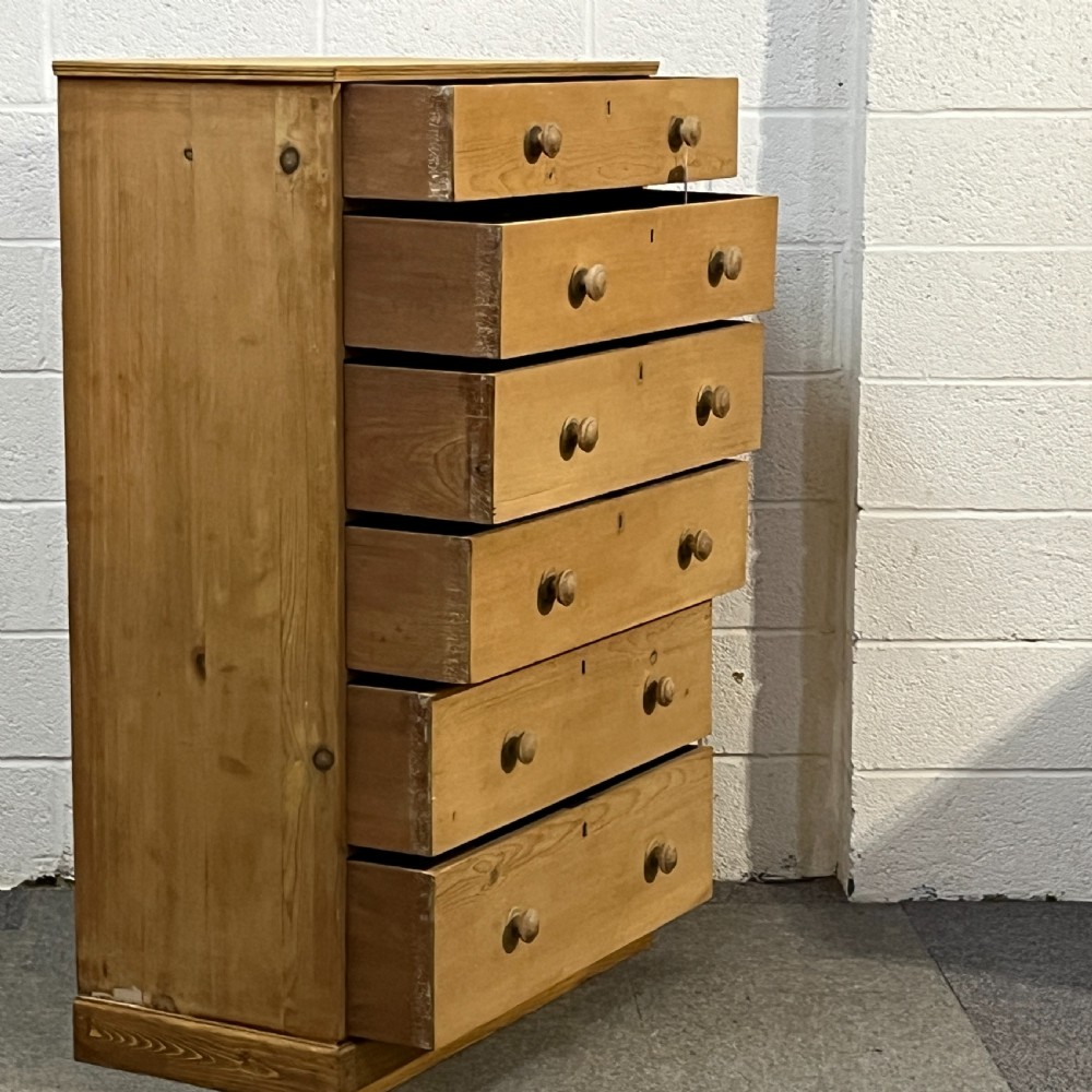 Tall Slim Victorian Chest Of 7 Drawers View VII