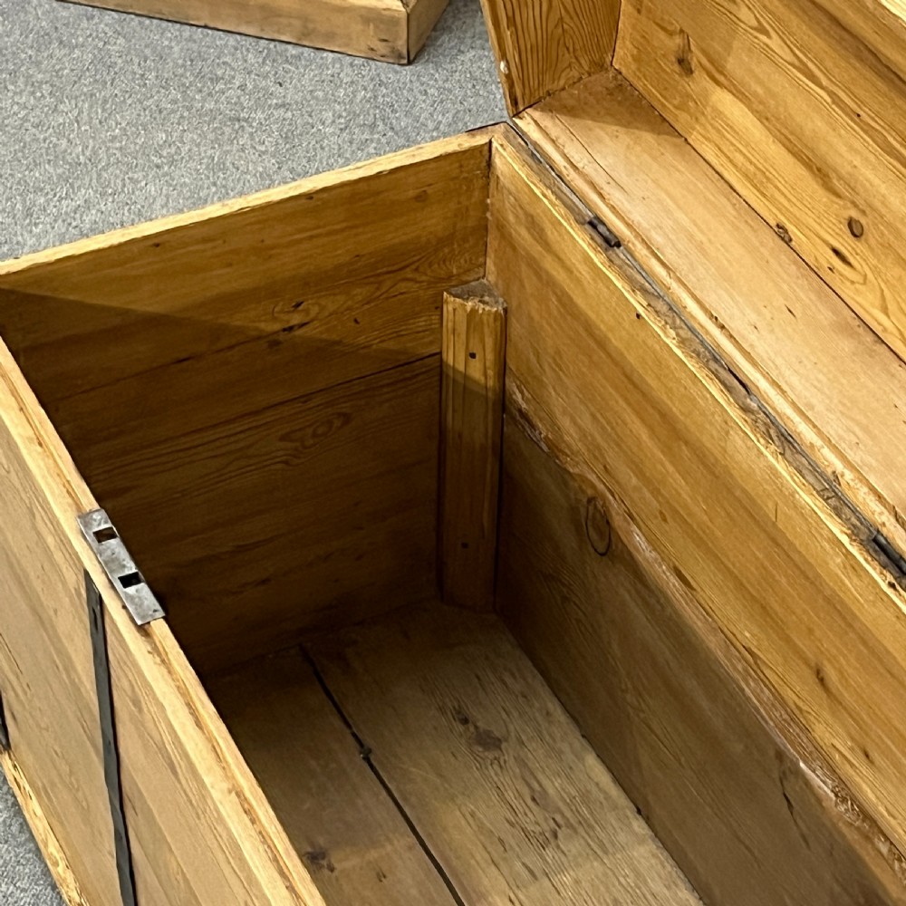 Swedish Antique Pine Dome Top Blanket Chest - Trunk View XI