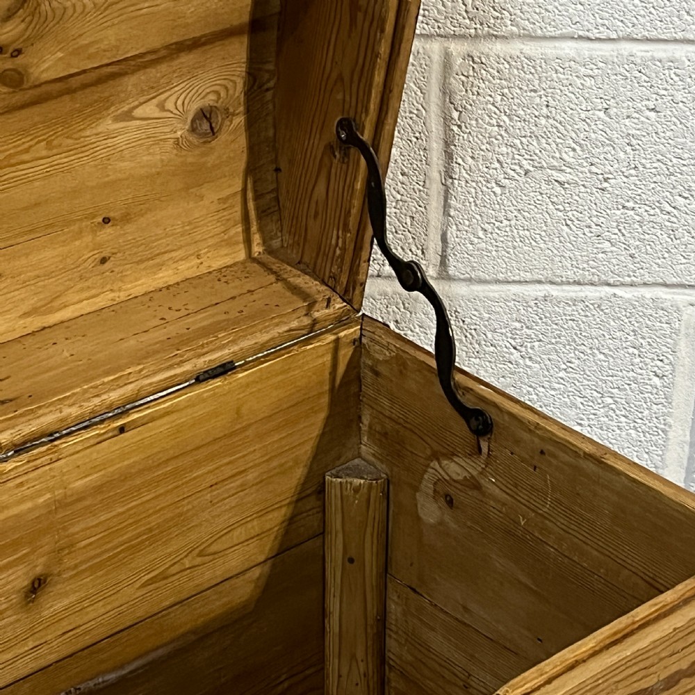 Swedish Antique Pine Dome Top Blanket Chest - Trunk View XII