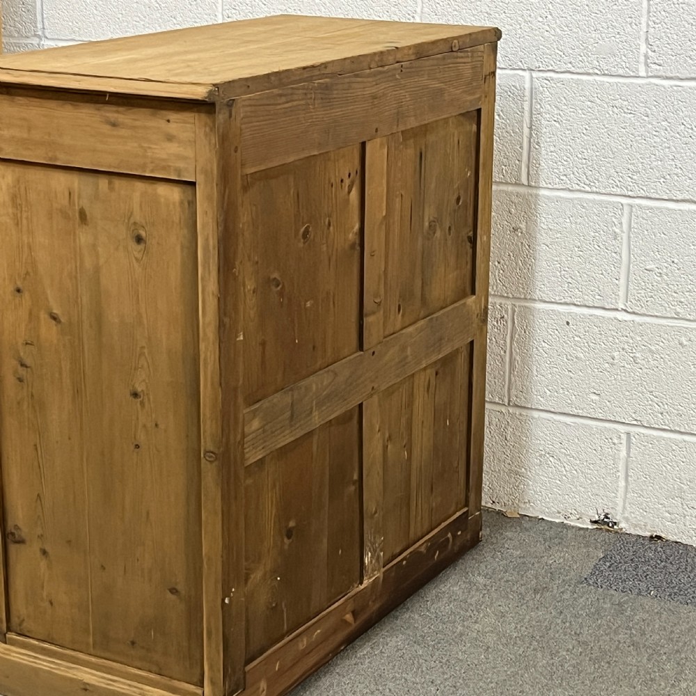 French Antique Pine 2 Door Cupboard With Drawers View IX
