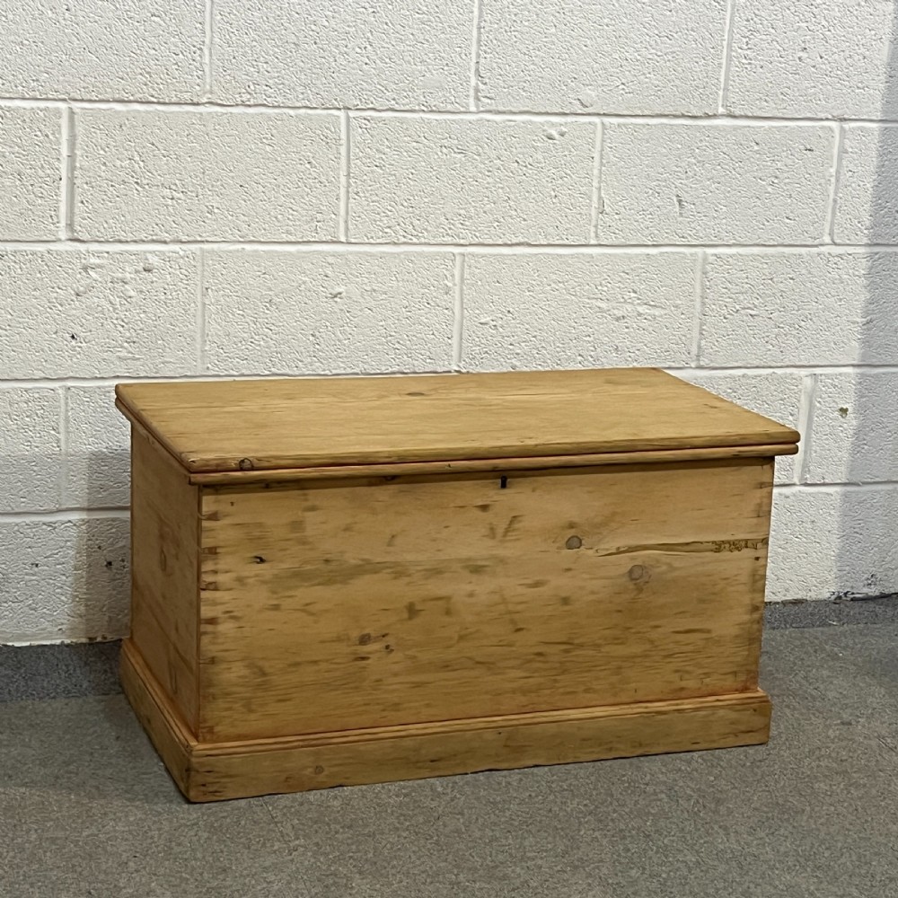 Medium Sized Flat Top Victorian Pine Blanket Chest View II