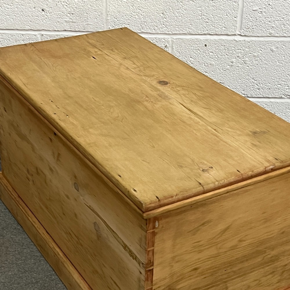 Medium Sized Flat Top Victorian Pine Blanket Chest View VI