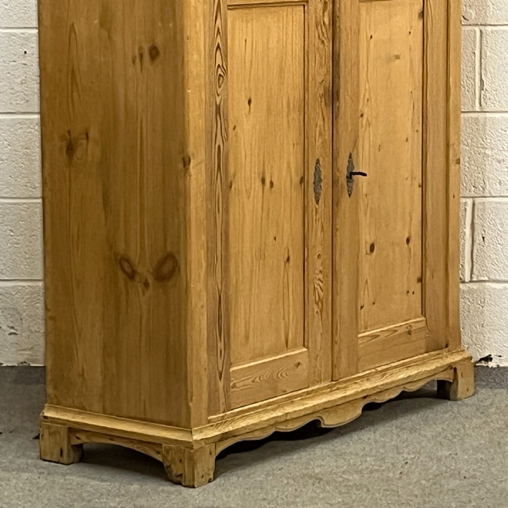 Large Partly Glazed Antique Pine Shelved Cupboard View IX