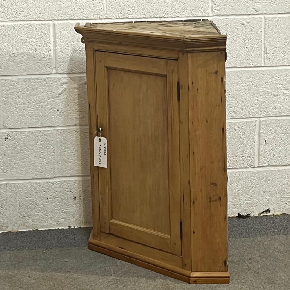 Victorian Pine Wall Hanging Corner Cupboard View IV