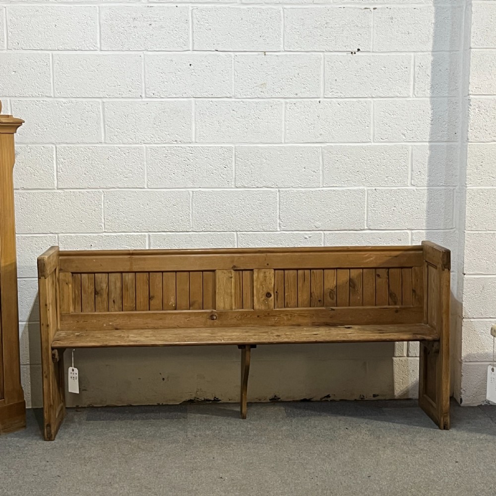 English Old Pine Church Pew