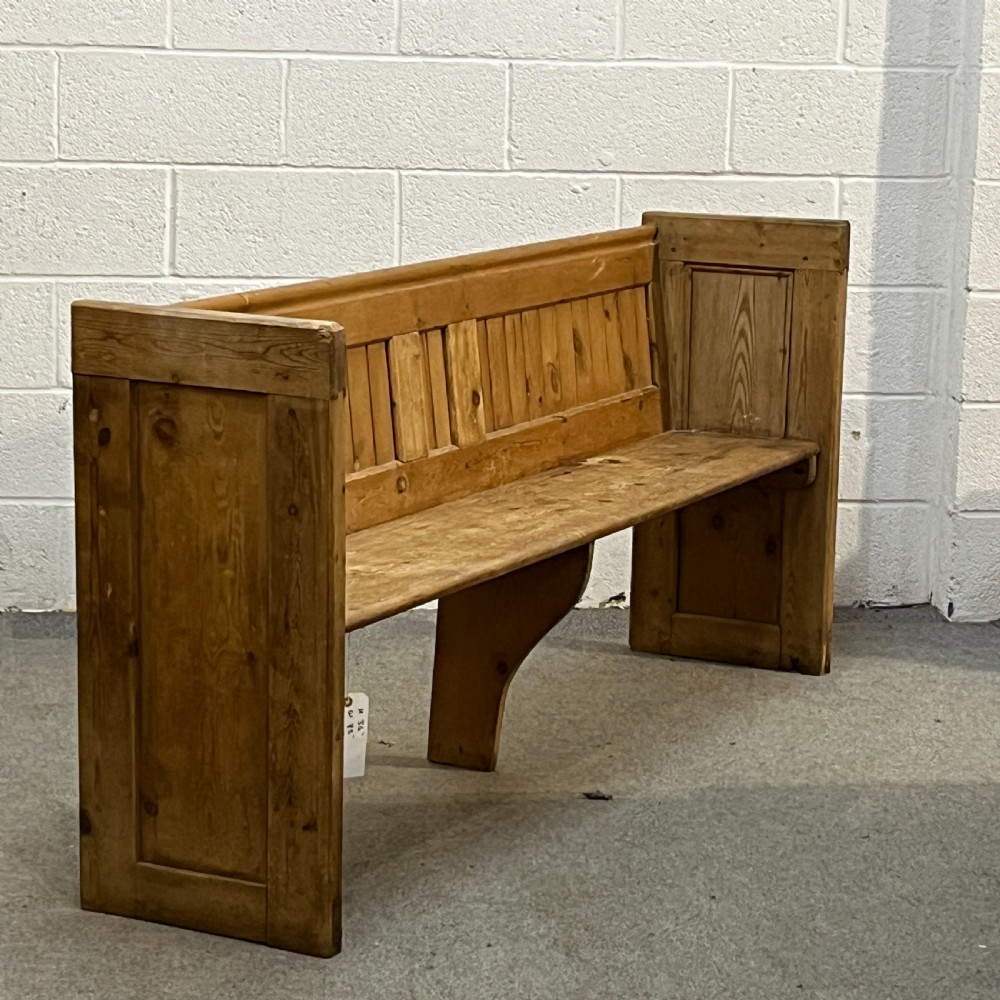English Old Pine Church Pew View II