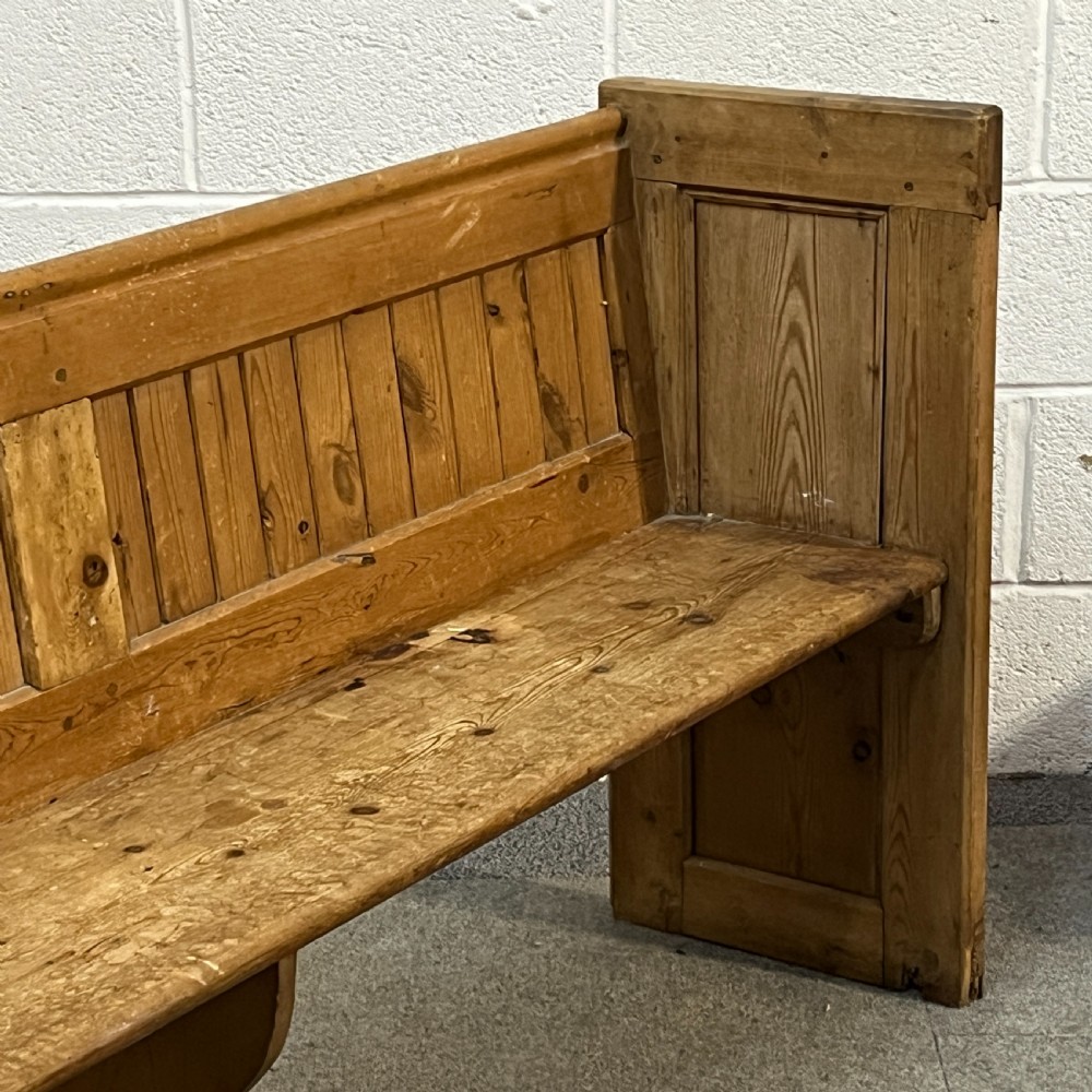 English Old Pine Church Pew View III