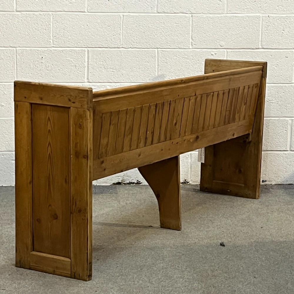 English Old Pine Church Pew View IV