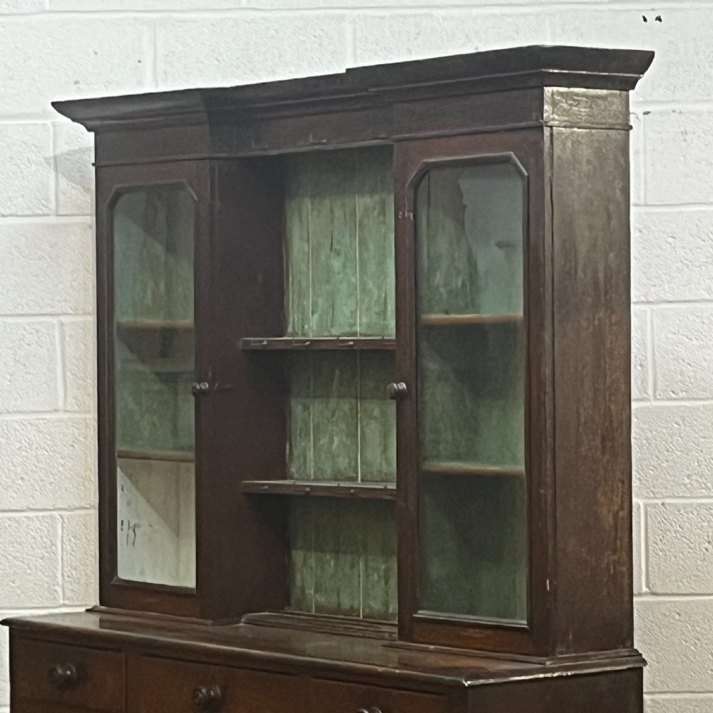 Partly Glazed South Wales Painted Antique Pine Dresser View III