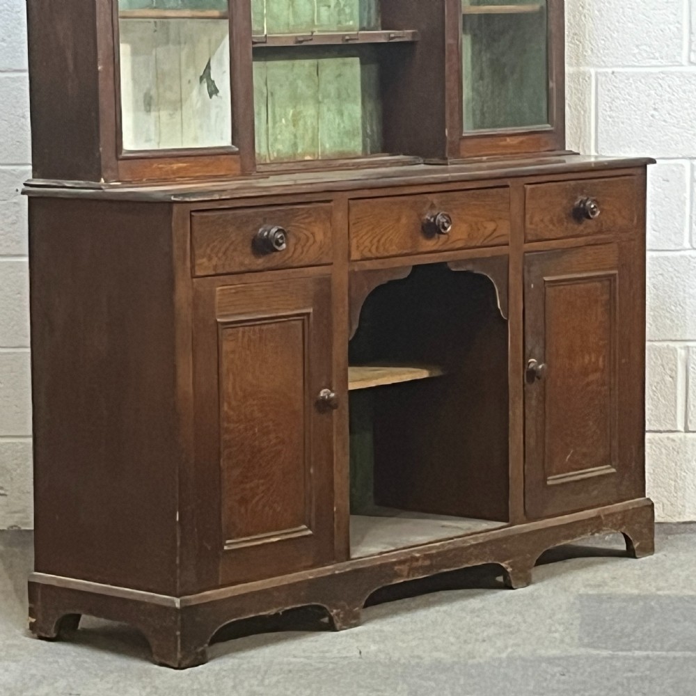 Partly Glazed South Wales Painted Antique Pine Dresser View VIII