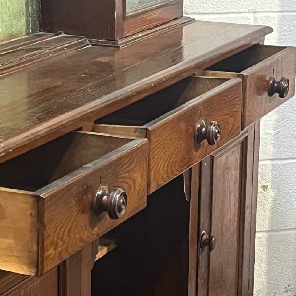 Partly Glazed South Wales Painted Antique Pine Dresser View IX