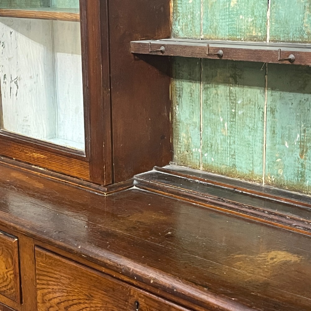 Partly Glazed South Wales Painted Antique Pine Dresser View XIII
