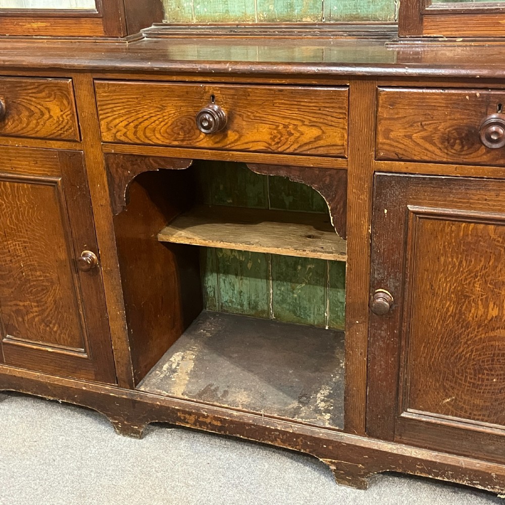 Partly Glazed South Wales Painted Antique Pine Dresser View XIV