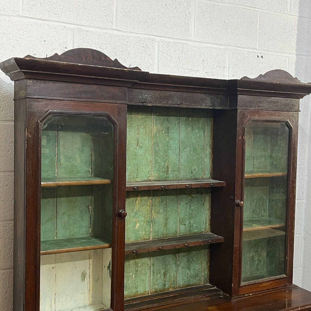 Partly Glazed South Wales Painted Antique Pine Dresser View XV