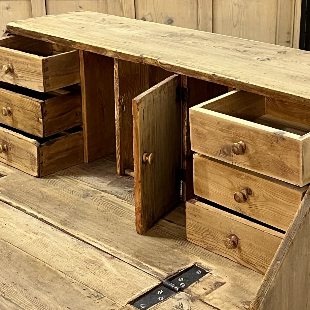 Small English Old Pine Bureau View VIII
