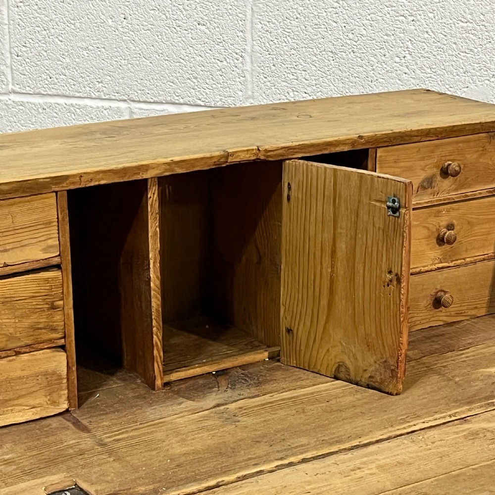 Small English Old Pine Bureau View IX