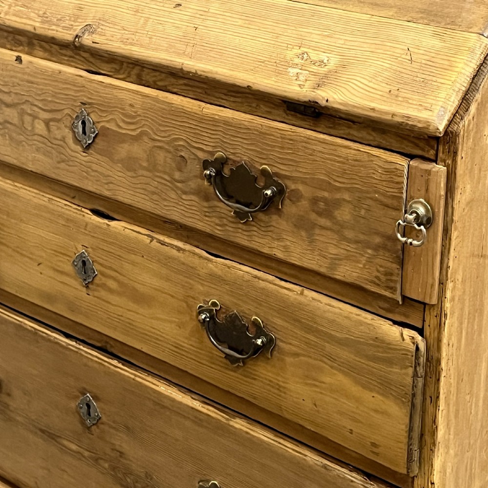 Small English Old Pine Bureau View XII