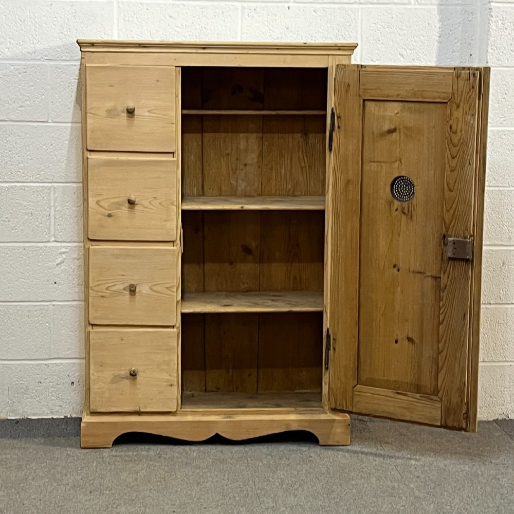 Old Pine Larder Cupboard With Drawers View VI