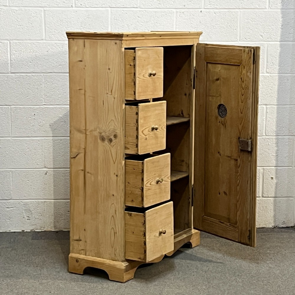 Old Pine Larder Cupboard With Drawers View VIII