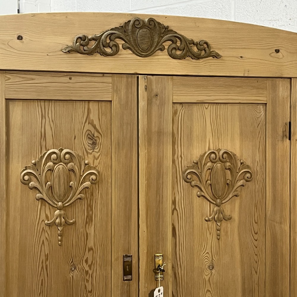 1920’s German Pine Wardrobe With Bottom Drawers (Dismantles) View IV