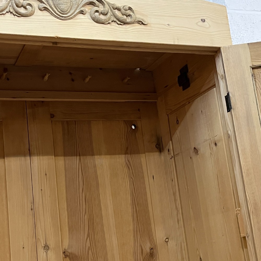 1920’s German Pine Wardrobe With Bottom Drawers (Dismantles) View VII