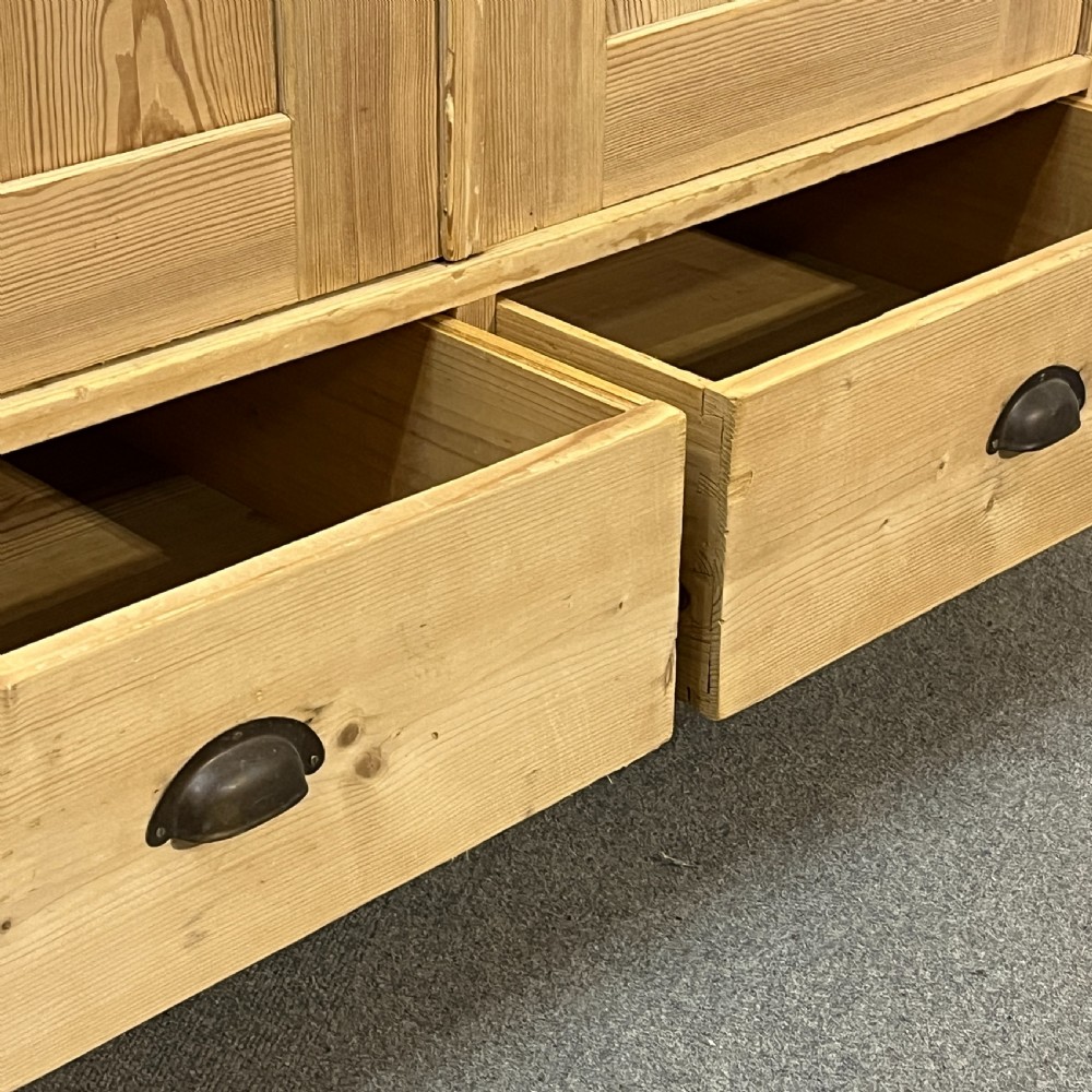 1920’s German Pine Wardrobe With Bottom Drawers (Dismantles) View IX
