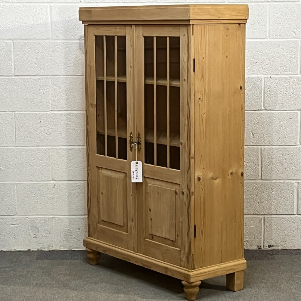 Glazed 2 Door 1920’s Pine Display Cabinet View II