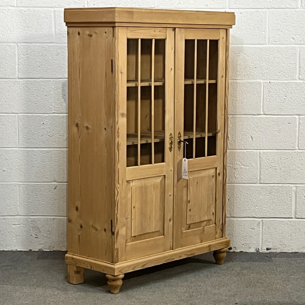 Glazed 2 Door 1920’s Pine Display Cabinet View III