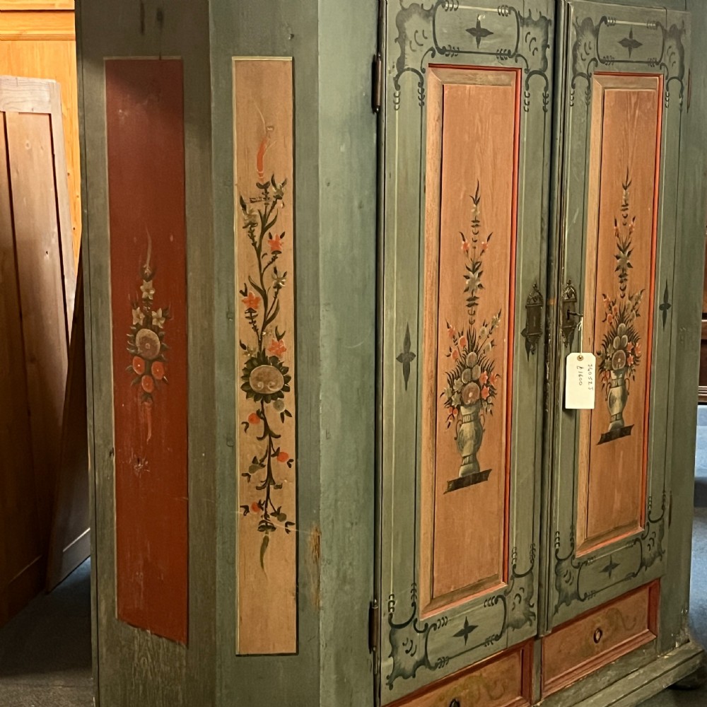 Beautiful Early 1800's Original Painted Pine Armoire View XII