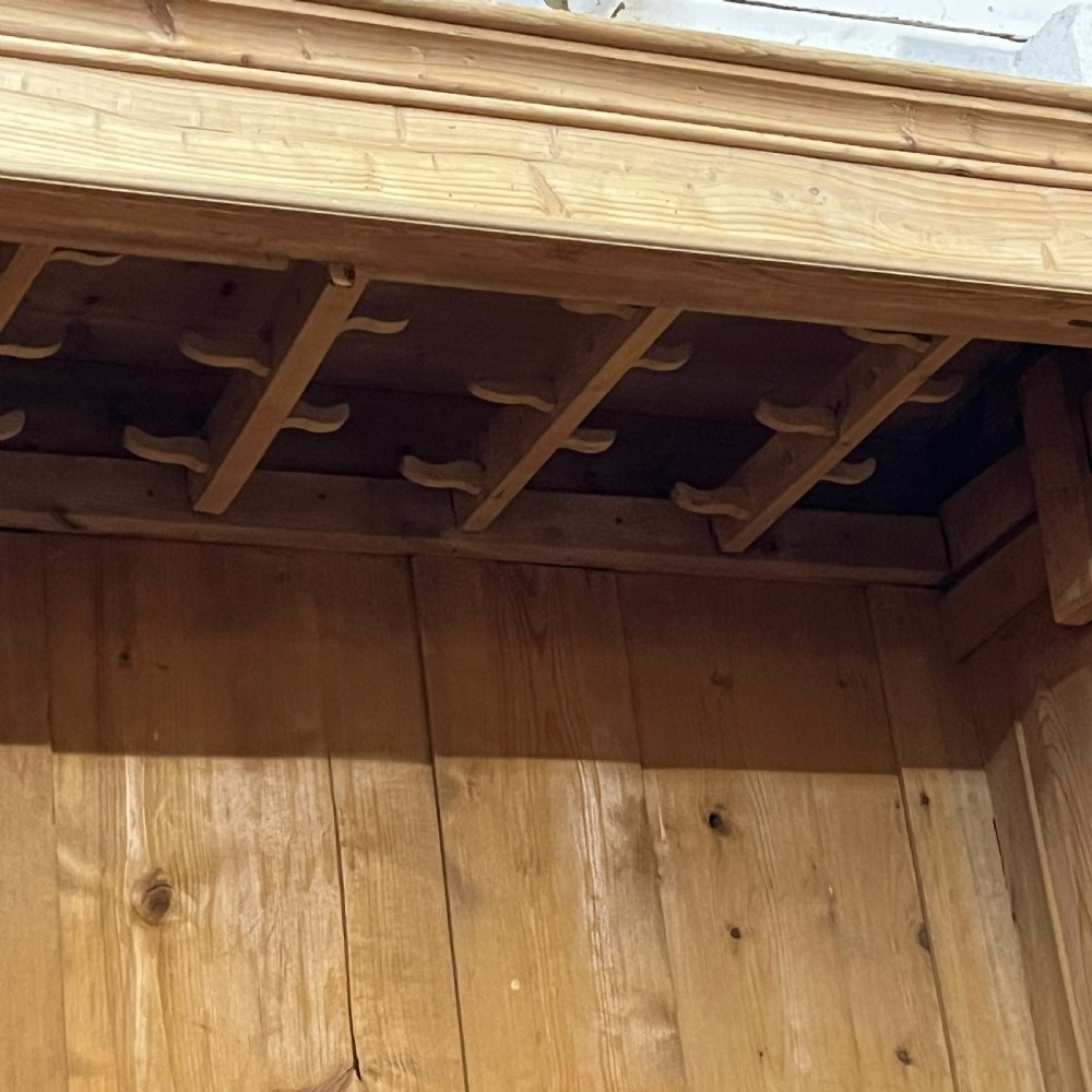 Very Large Antique Pine Double Wardrobe With Bottom Drawers (Dismantles) View VII