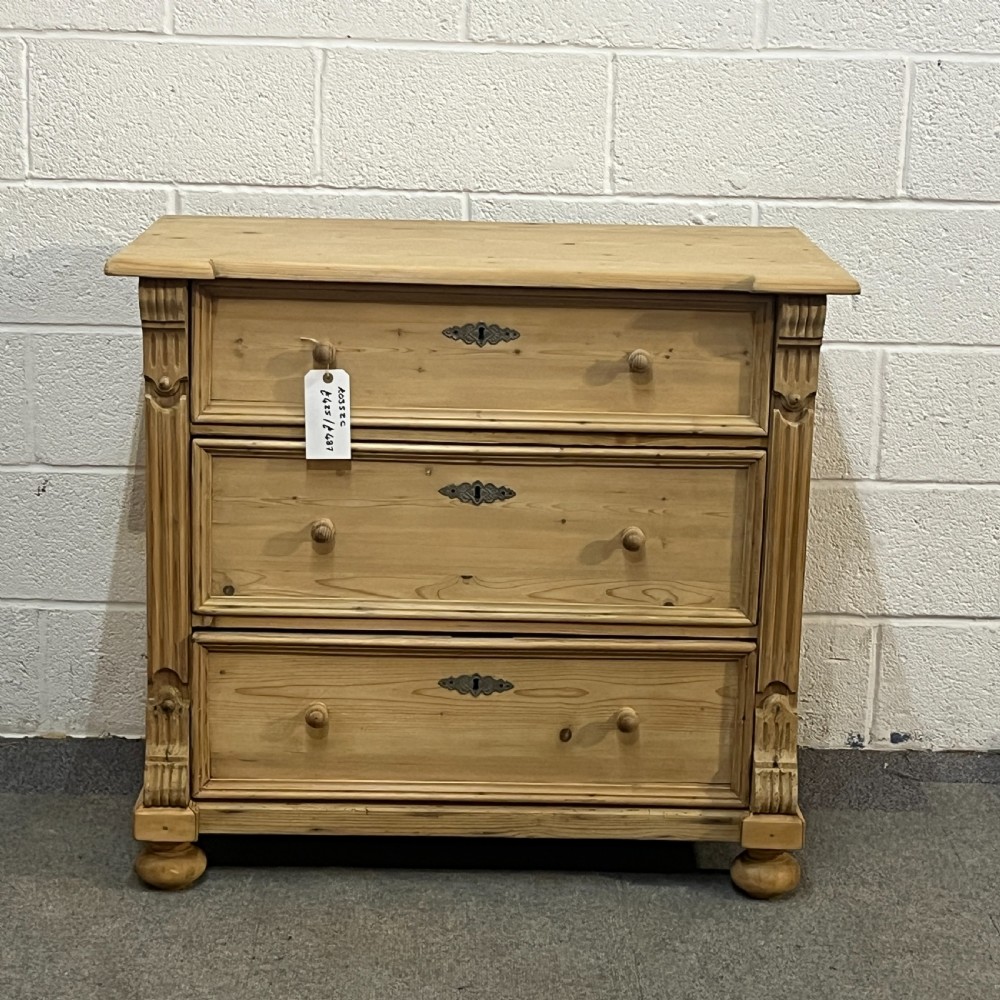 Antique Pine Chest Of 3 Drawers View VI