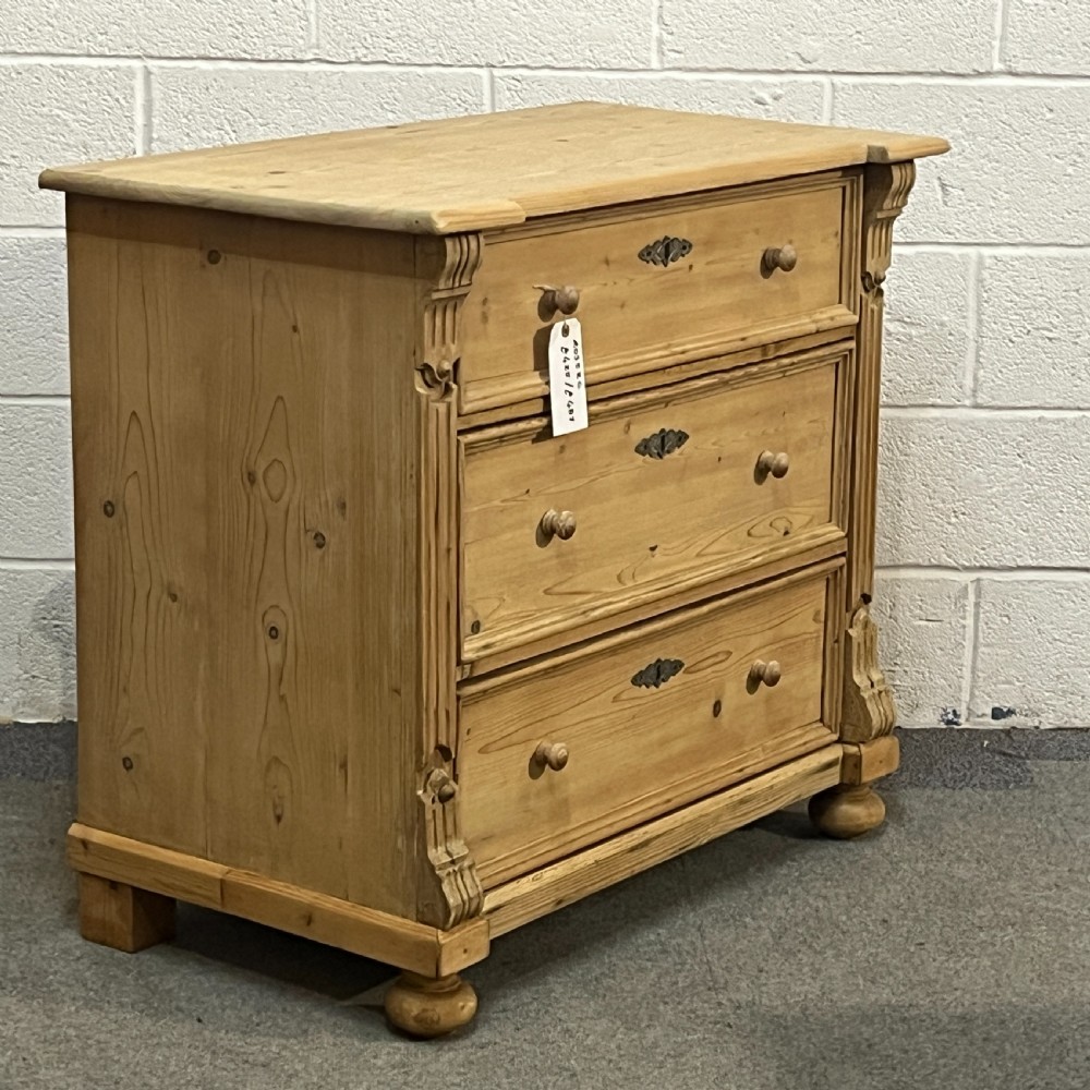 Antique Pine Chest Of 3 Drawers View VII