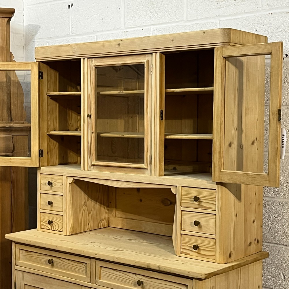 1930’s Czech Partly Glazed Pine Dresser View VI