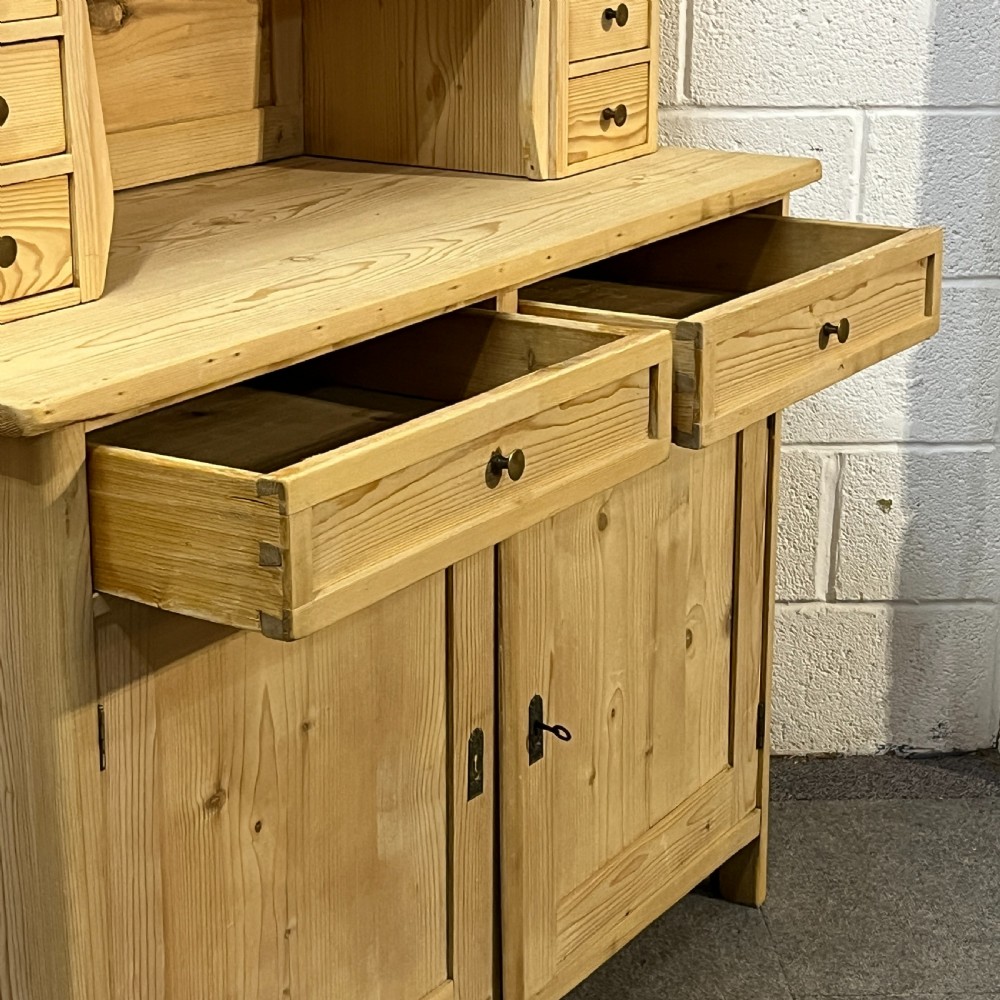1930’s Czech Partly Glazed Pine Dresser View X