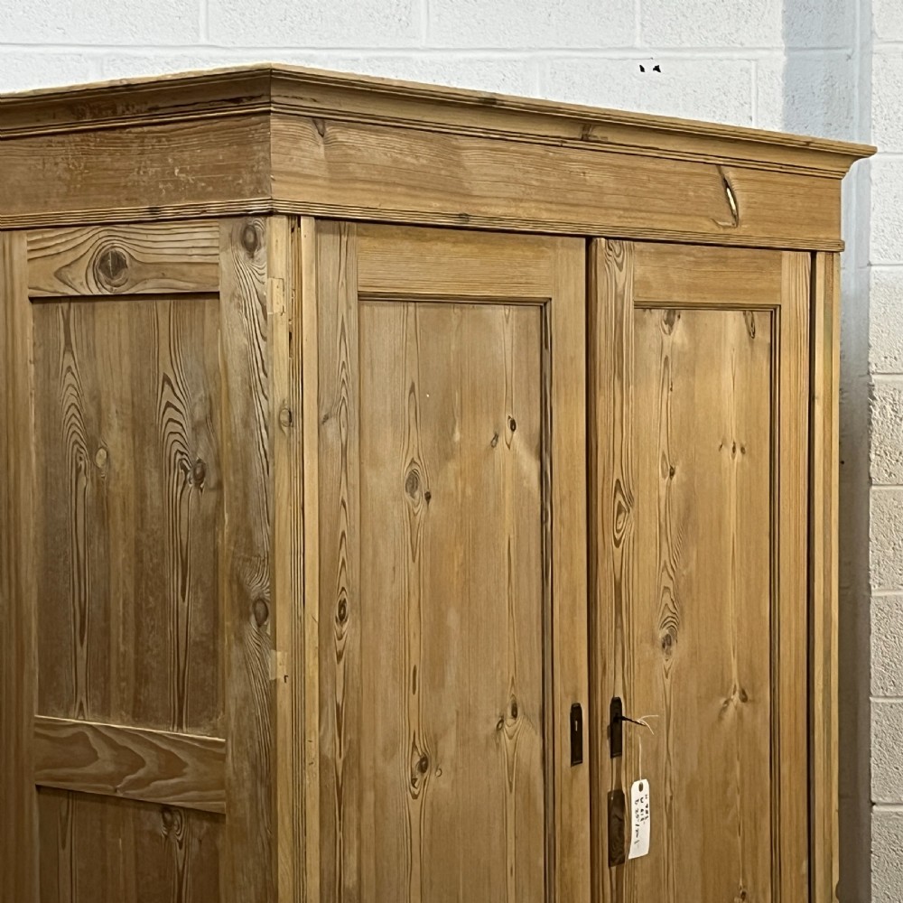 Large Antique Pine Wardrobe (Dismantles) View IV