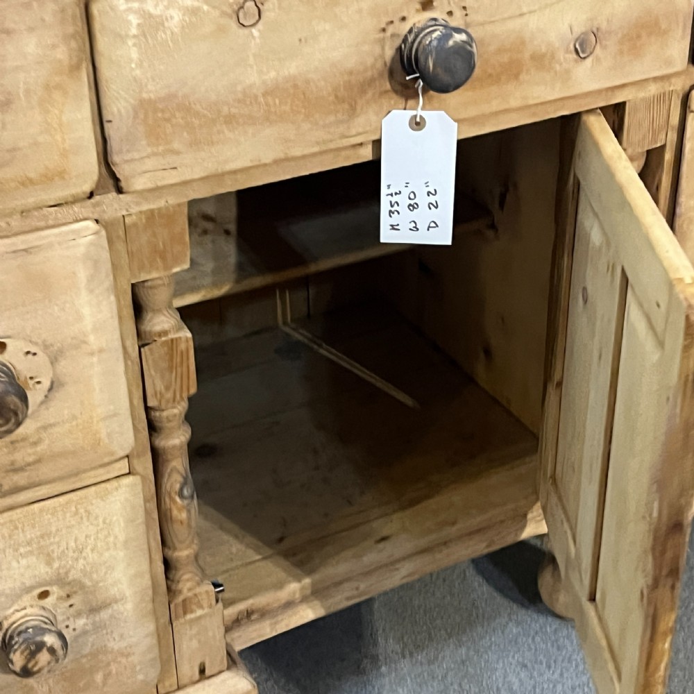 Large Victorian Lancashire Pine Sideboard View V