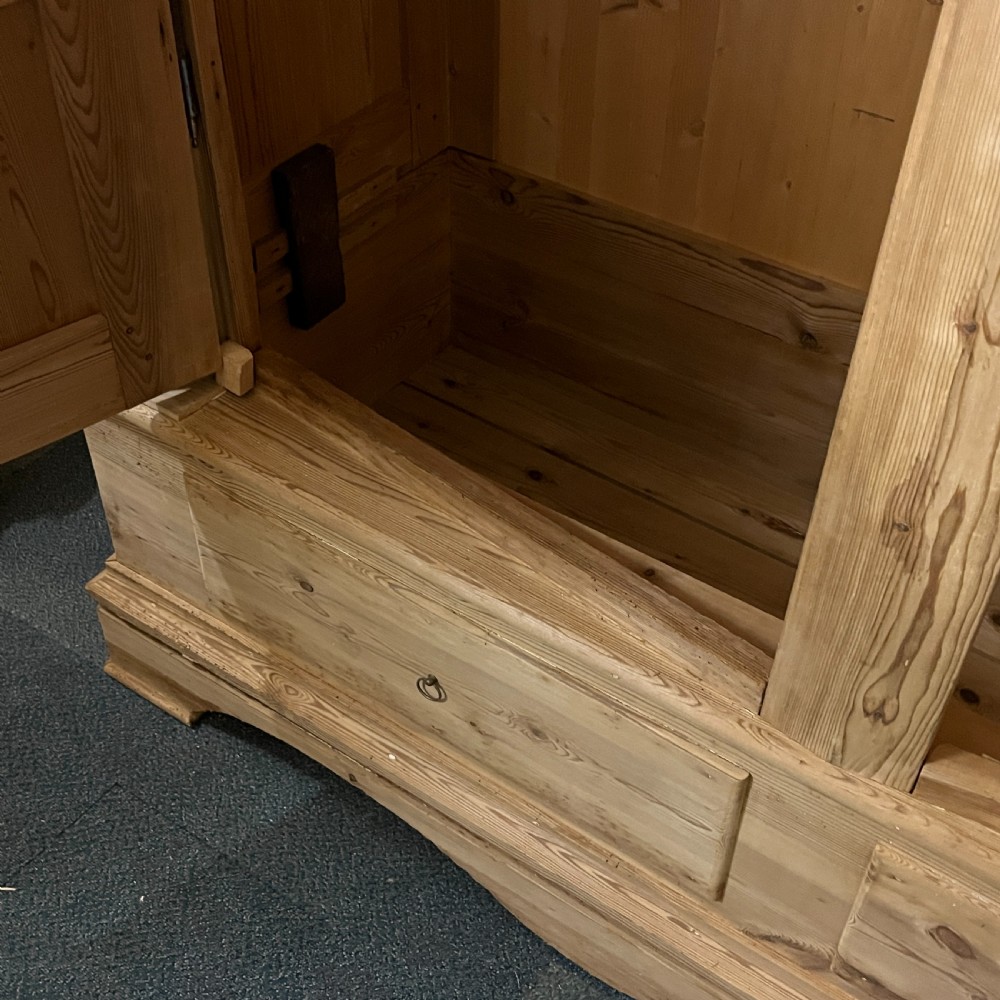 Extremely Tall Danish Antique Pine Column Wardrobe View IX