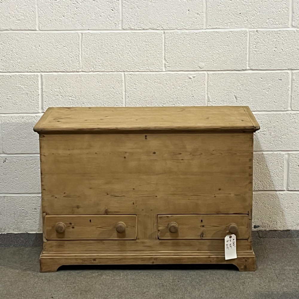 Large Old Pine Mule Chest With 2 Drawers View II