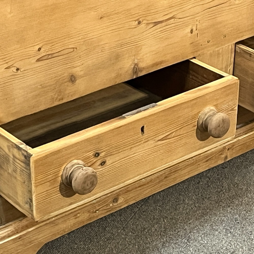 Large Old Pine Mule Chest With 2 Drawers View IX