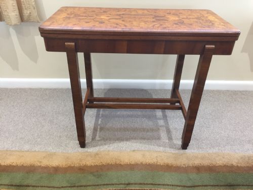 An Art Deco Fold Out Card Table/console Table