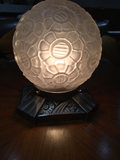 A French Art Deco Table Globe Table Light.