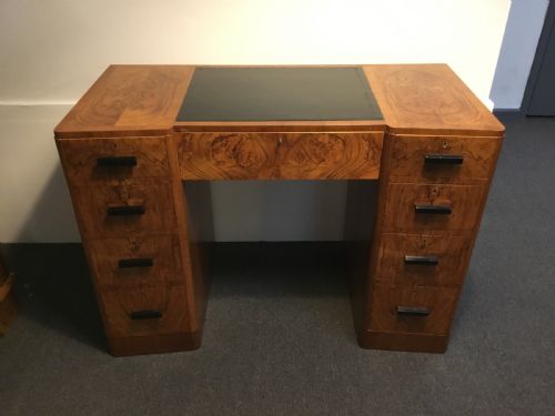 An Art Deco Walnut Desk