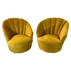 A Pair of Art Deco Cocktail Tub Chairs