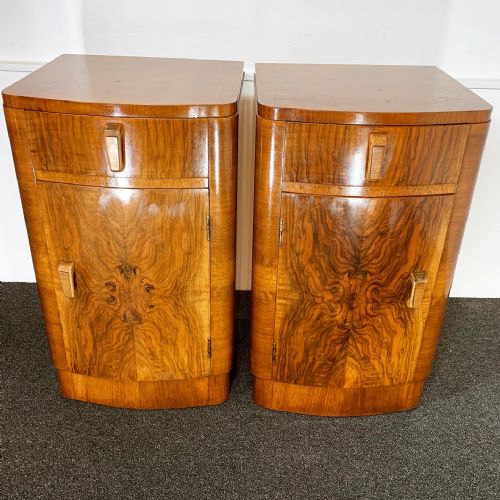 A Pair of Art Deco Bedside Cabinets