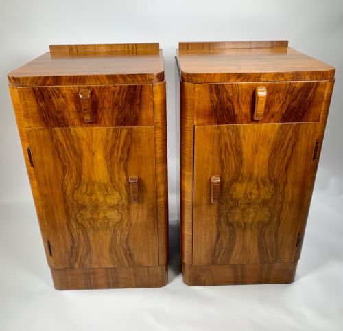 A Pair of Art Deco Bedside Cabinets