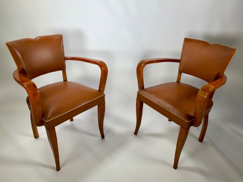 A Pair of French Art Deco Bridge Chairs