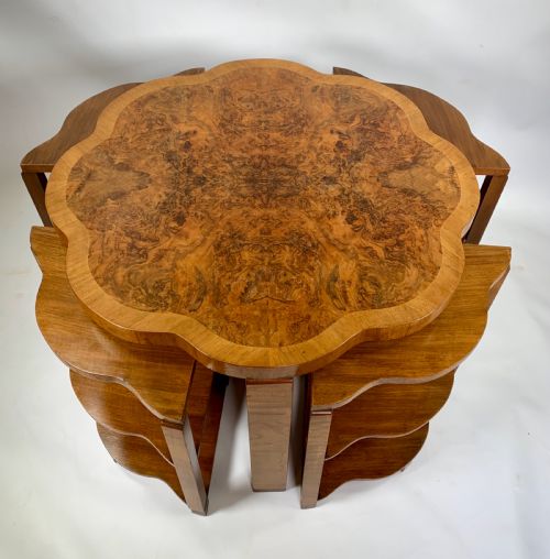 Art Deco Nest of Five Tables by Harry and Lou Epstein